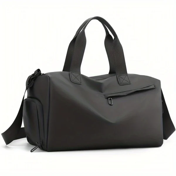 Black Fitness Bag with Shoe Compartment